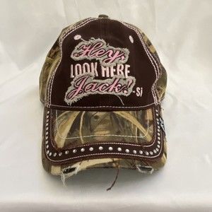 Duck Dynasty Si Women's Hat Cap Camouflage Pink Embroidered Rhinestones A&E